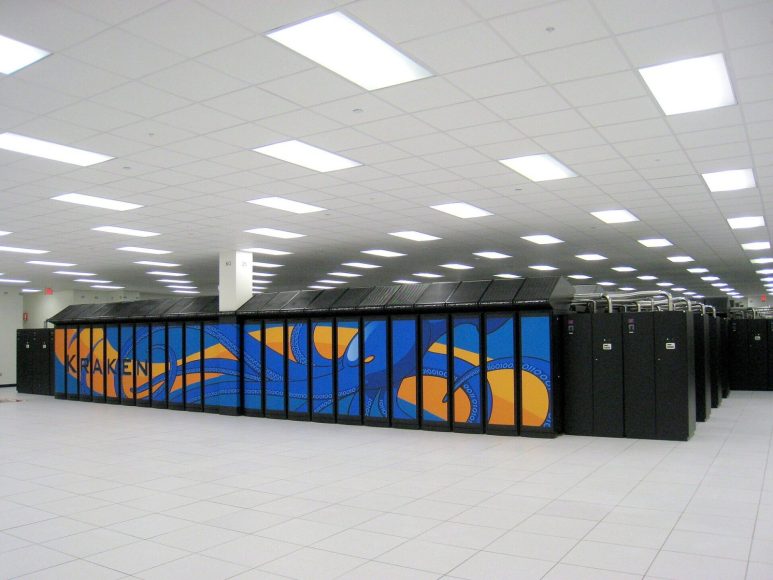 Supercomputer racks at Oak Ridge National Laboratory