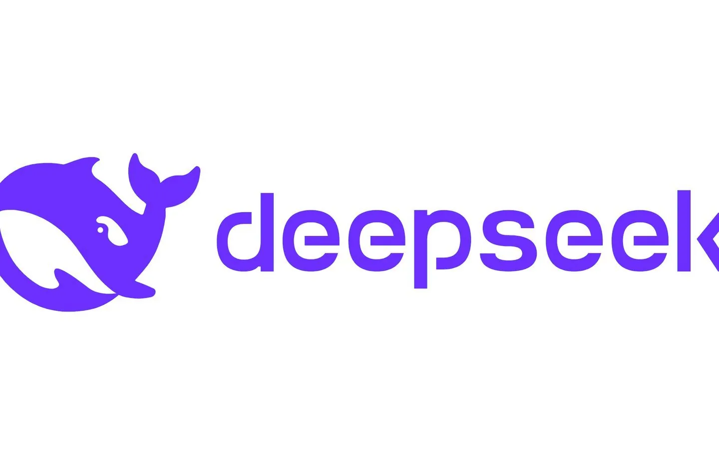 DeepSeek wordmark in purple on a white background