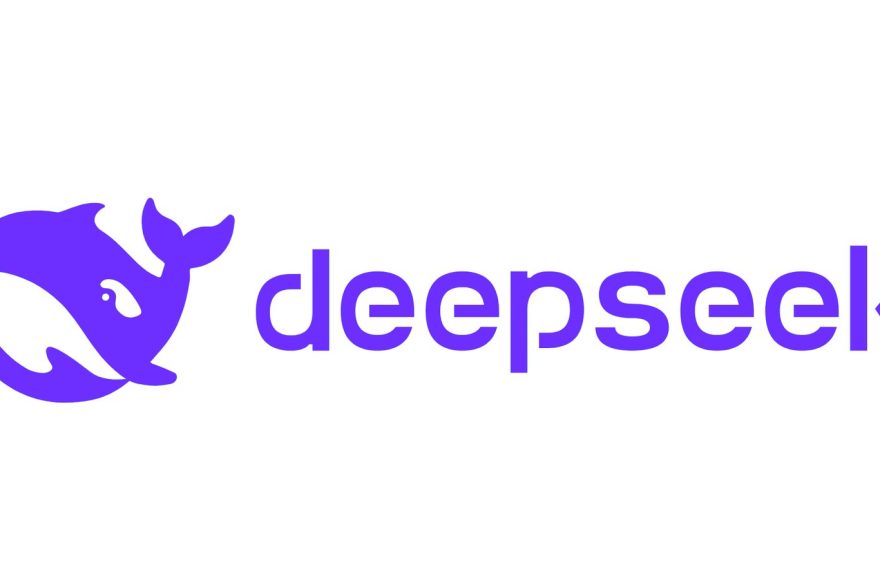 DeepSeek wordmark in purple on a white background