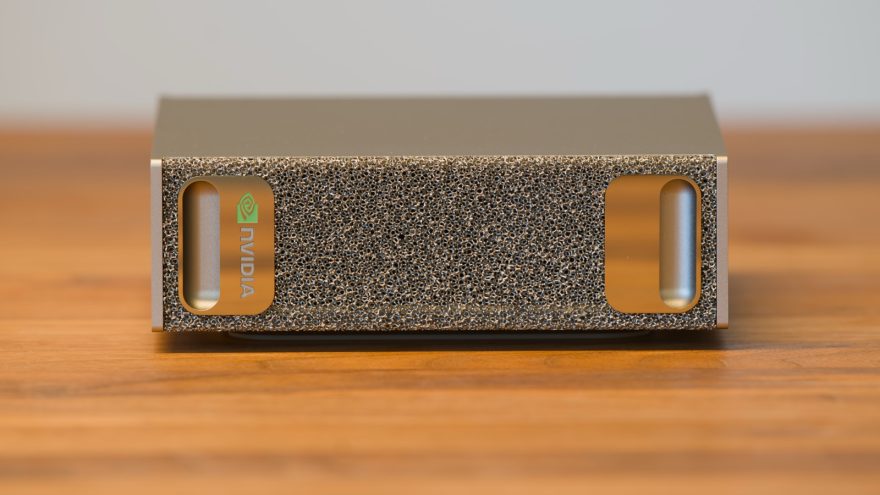 Nvidia DGX system, representative of the hardware Nvidia targets with its Nemotron model family