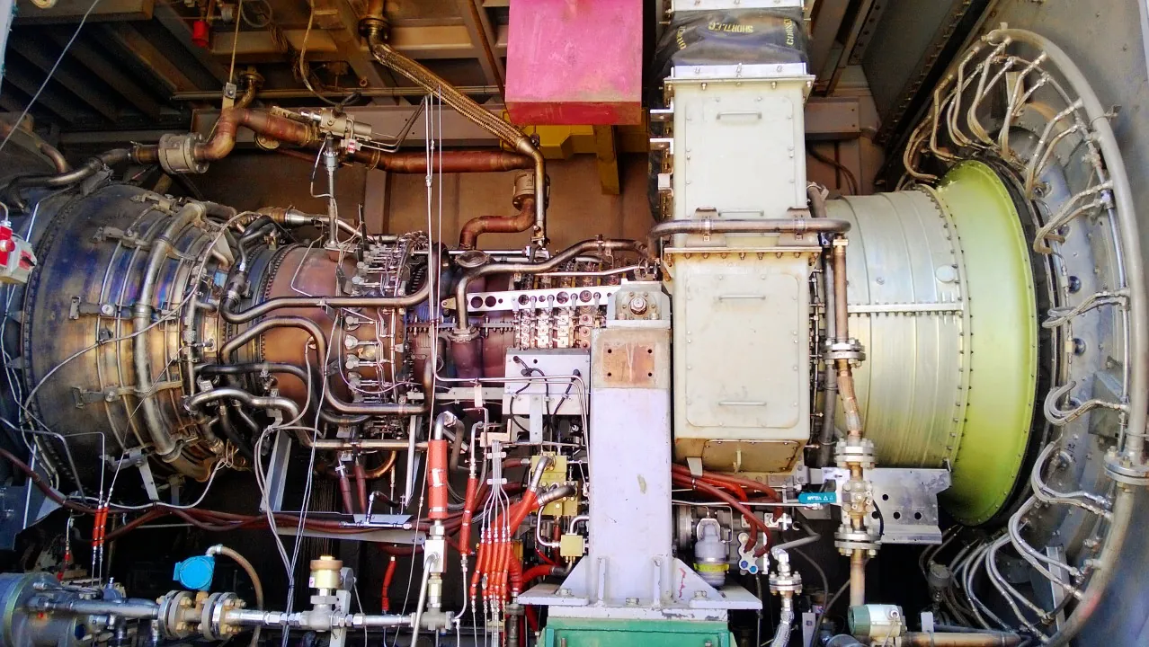Gas turbine generator at an Iraqi power station, representative image