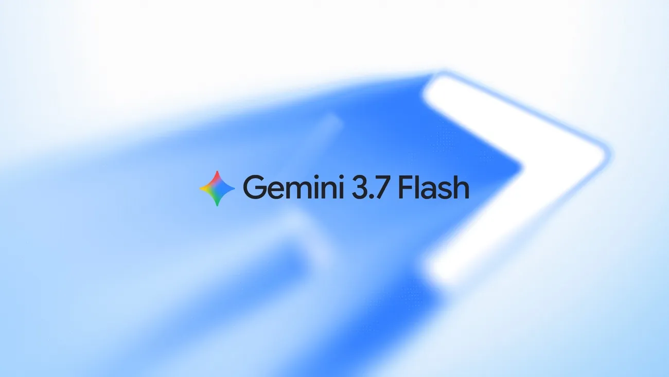 Gemini 3.7 Flash announcement artwork showing the model name