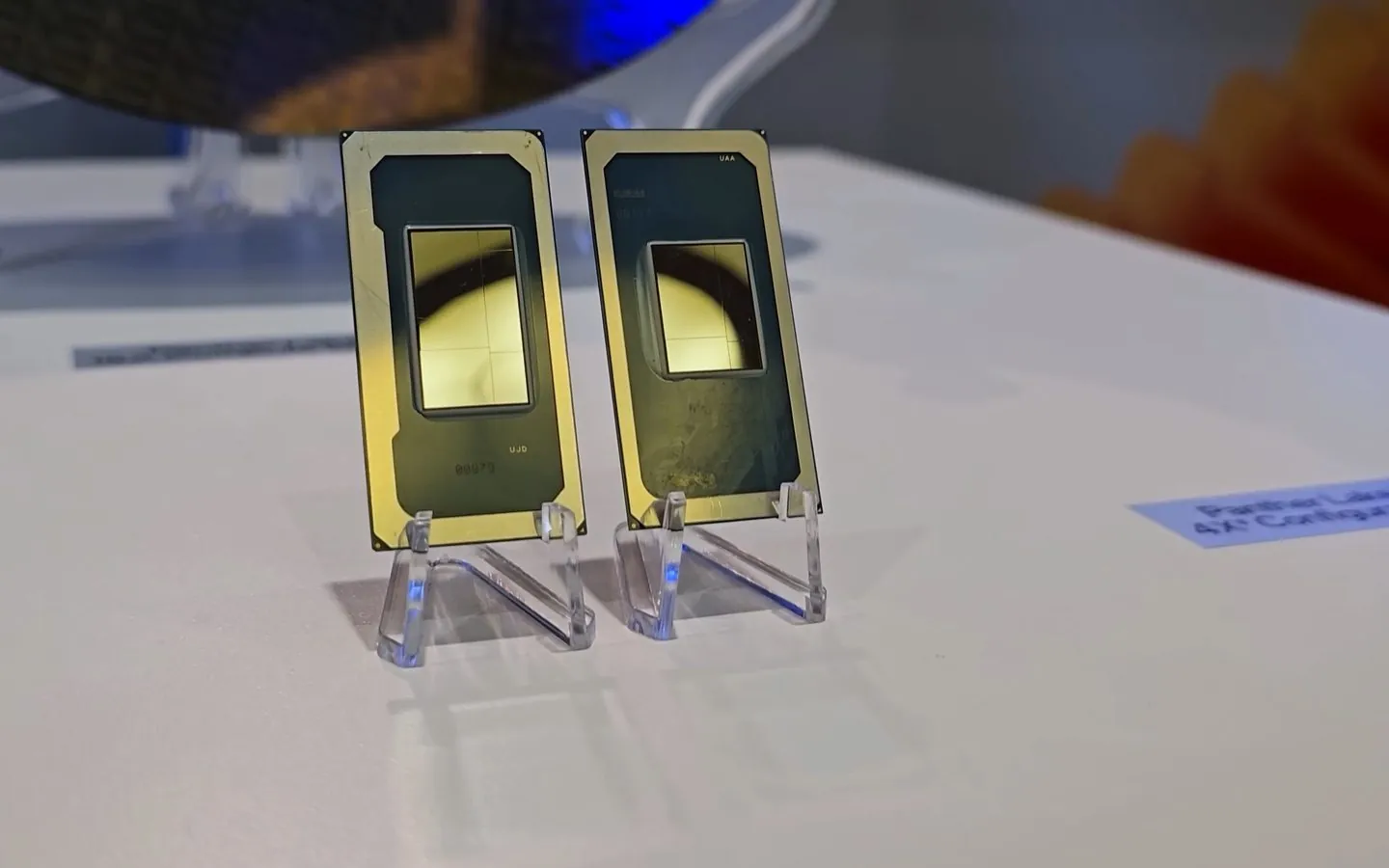 Intel Panther Lake processor packages on display