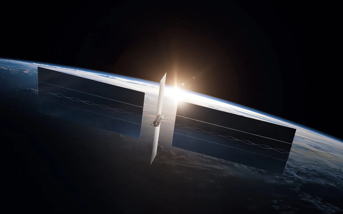 SpaceX render of the Starmind AI1 satellite compute payload