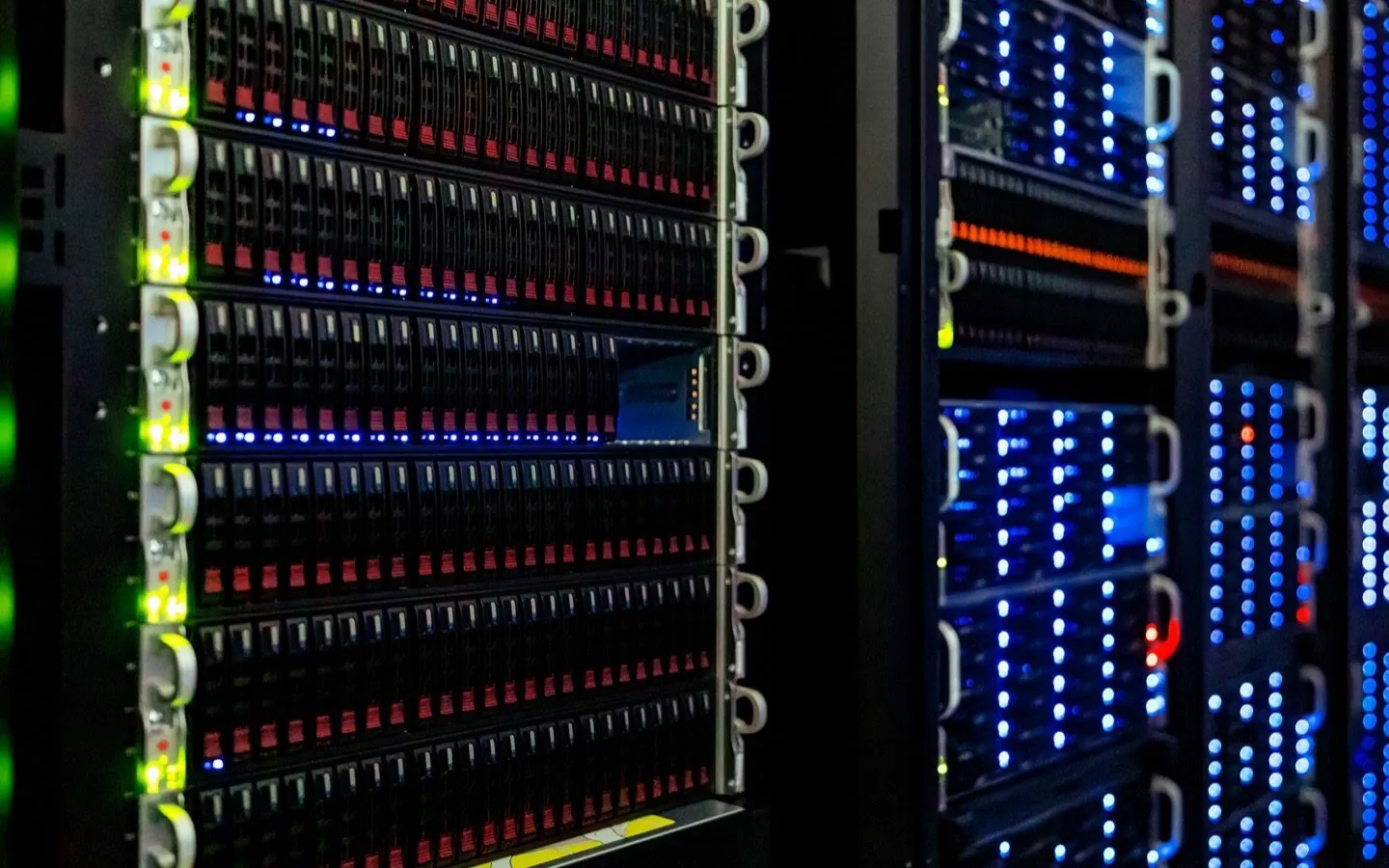 Server racks at NOIRLab headquarters, representing the data center infrastructure neocloud operators run