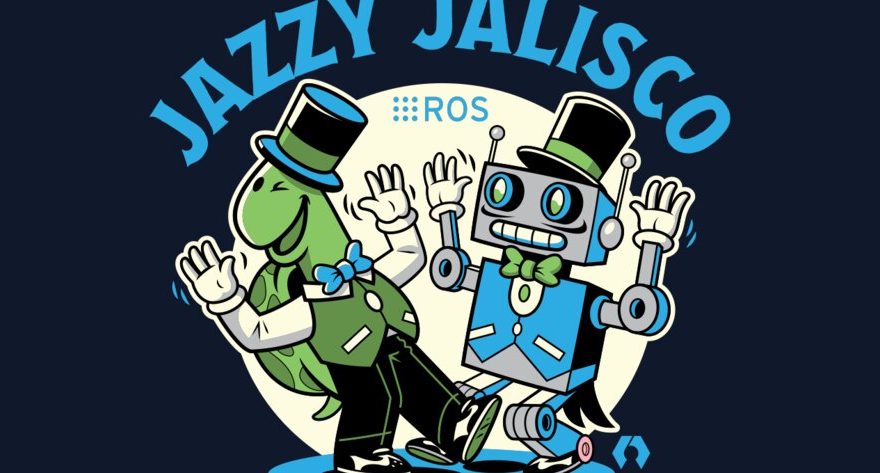 ROS 2 Jazzy robot artwork for an explainer about executor scheduling