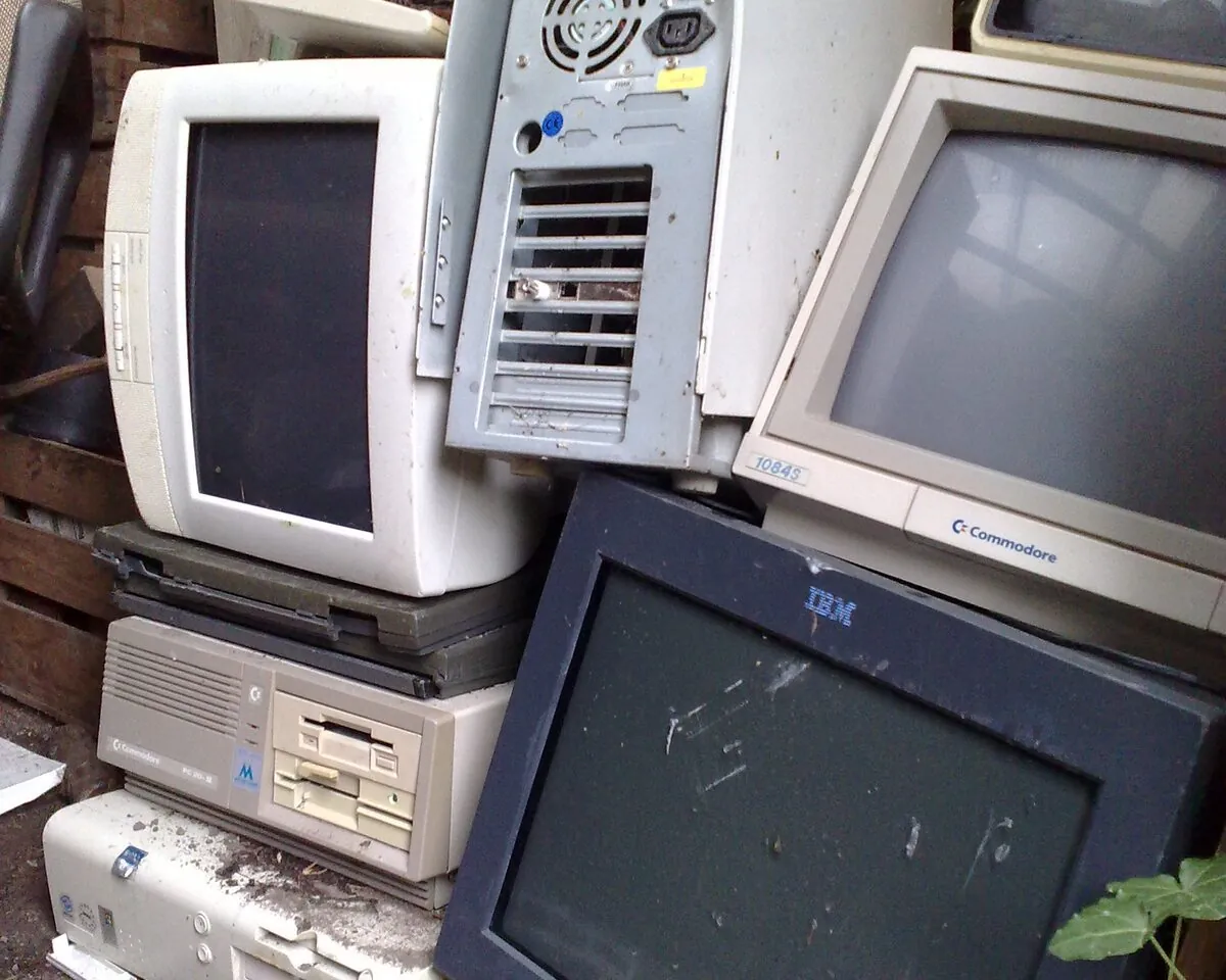 Discarded computer hardware and electronic waste