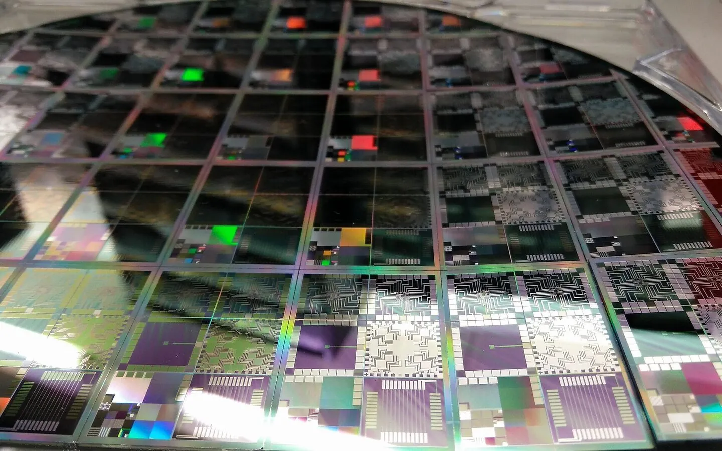 Representative semiconductor wafer for GlobalFoundries and RAAAM on-chip memory research