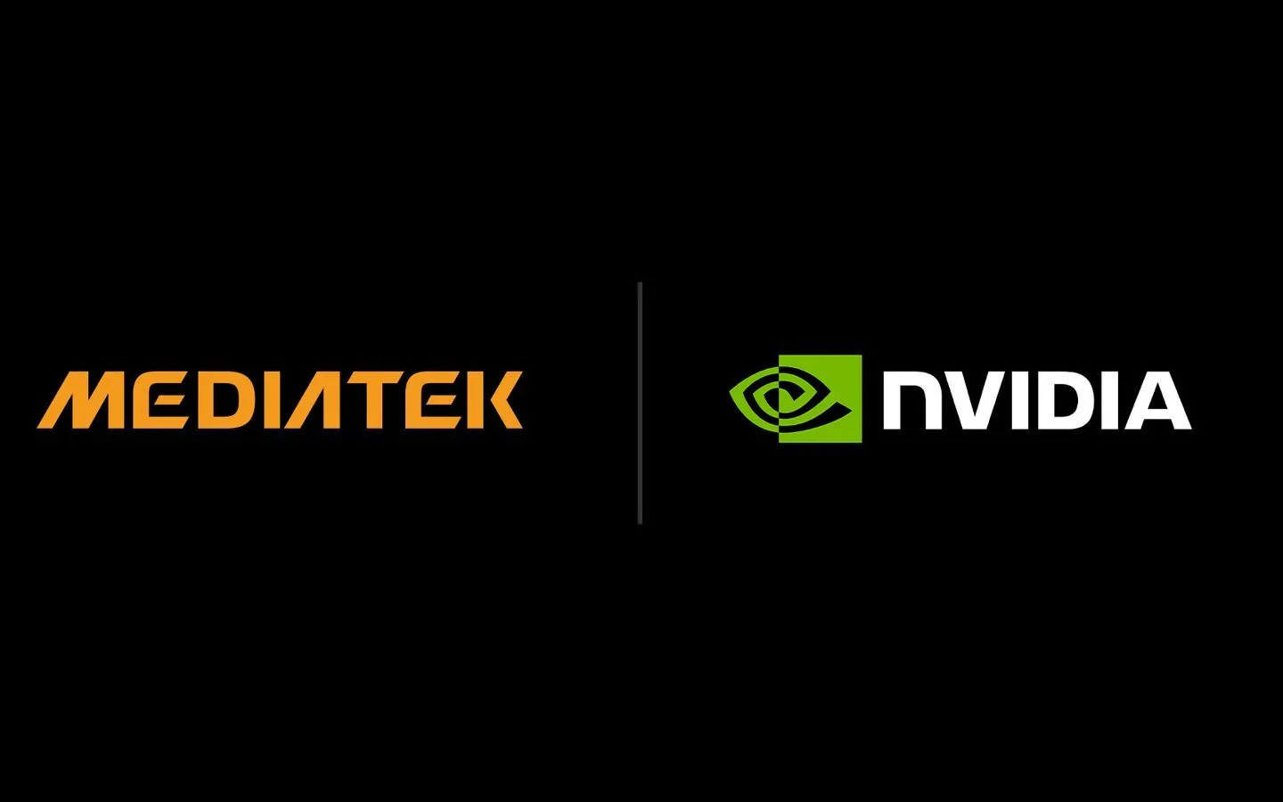 MediaTek and NVIDIA logos shown together in an official partnership graphic