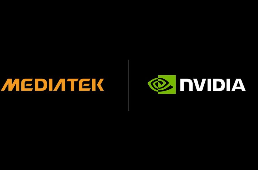 MediaTek and NVIDIA logos shown together in an official partnership graphic