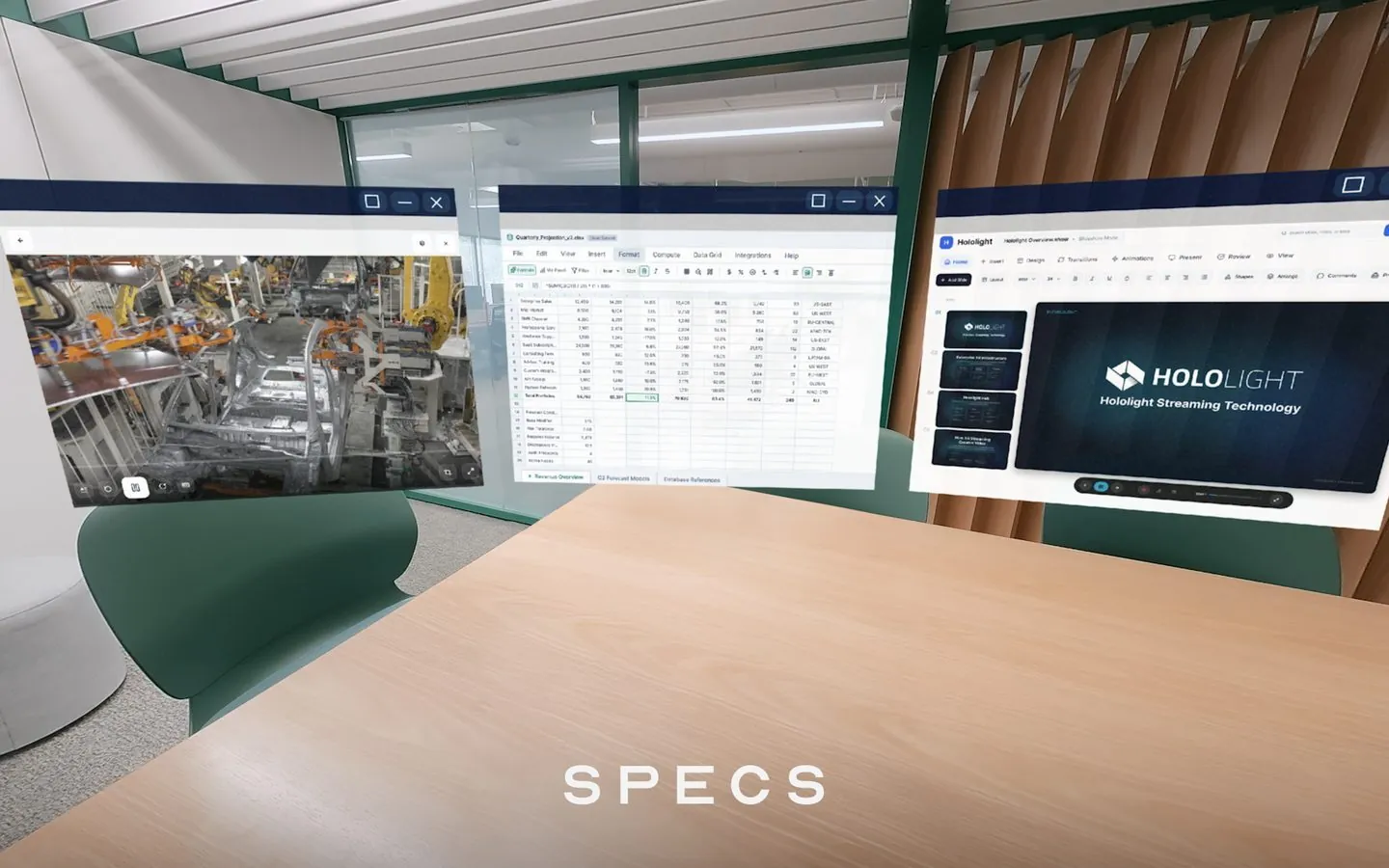 Snap SPECS augmented reality glasses shown in an enterprise work setting
